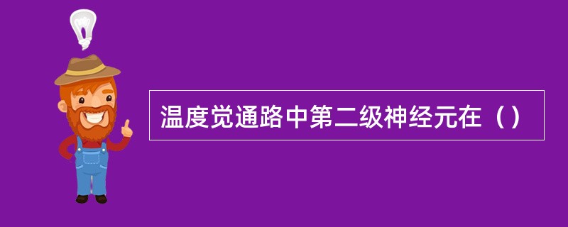 温度觉通路中第二级神经元在（）