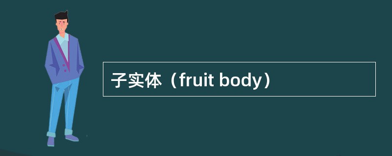 子实体（fruit body）