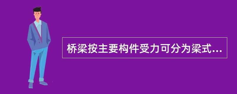 桥梁按主要构件受力可分为梁式桥、拱式桥、悬索桥、刚架桥、组合体系桥五大类。（）