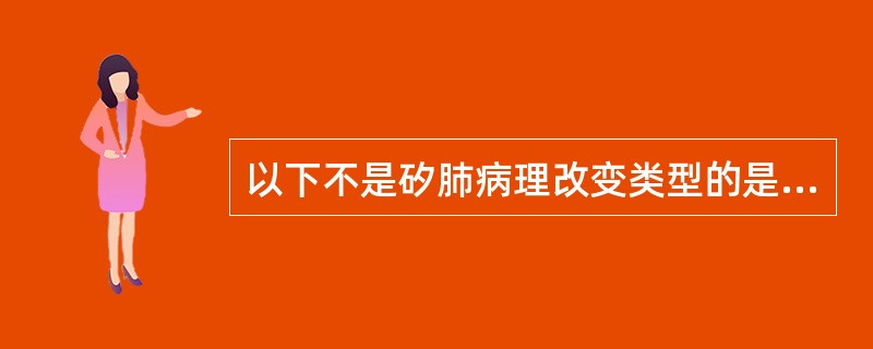 以下不是矽肺病理改变类型的是（）