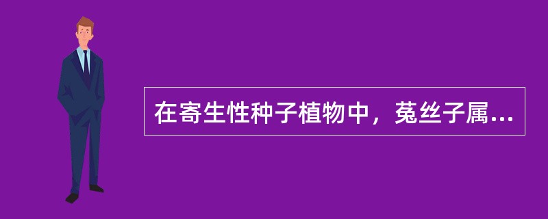 在寄生性种子植物中，菟丝子属于（）。