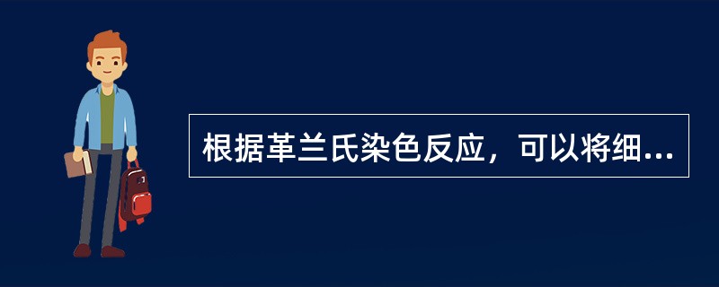 根据革兰氏染色反应，可以将细菌分成革兰氏染色反应（）和（）两大类。