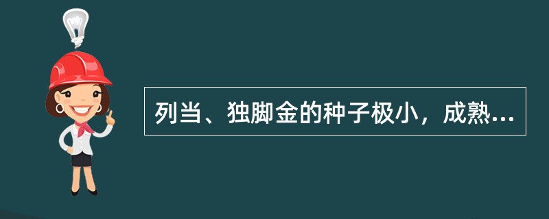 列当、独脚金的种子极小，成熟时葫果开裂，种子随风飞散传播，一般可达数十米远。