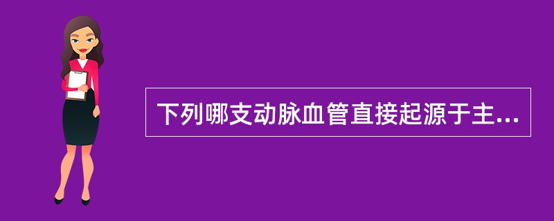 下列哪支动脉血管直接起源于主动脉弓（）。