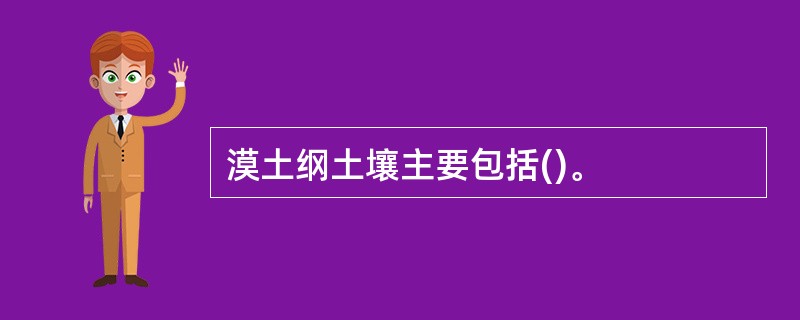 漠土纲土壤主要包括()。