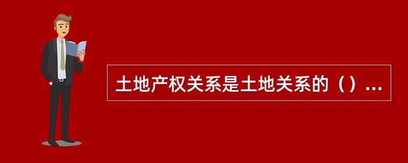 土地产权关系是土地关系的（）的问题。