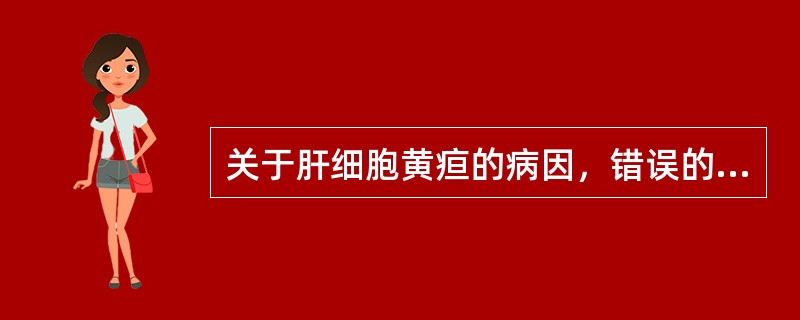 关于肝细胞黄疸的病因，错误的是（）.