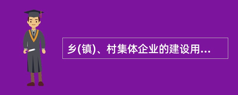 乡(镇)、村集体企业的建设用地使用权可以设定抵押的条件是()。