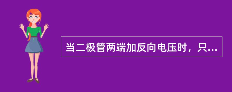 当二极管两端加反向电压时，只有极小的电流。称为二极管的（）。