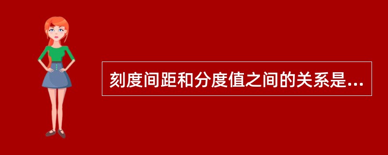 刻度间距和分度值之间的关系是（）。