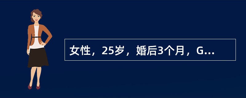 女性，25岁，婚后3个月，G1P0，轻度痛经，经腹腔镜检查，发现盆腔有3个紫蓝色