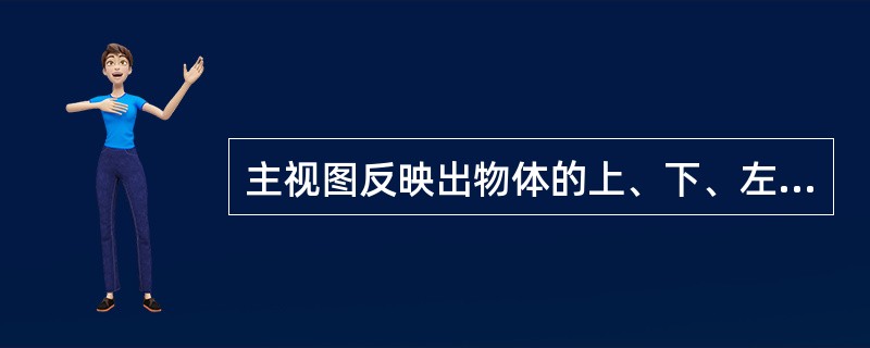 主视图反映出物体的上、下、左、右位置关系，俯视图反映出物体的上、下、前、后关系。