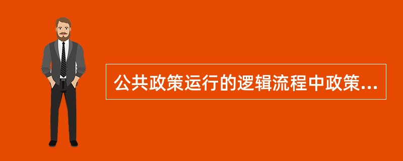 公共政策运行的逻辑流程中政策实施包括（）、政策结果、政策修正。