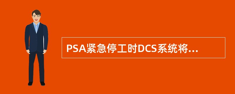 PSA紧急停工时DCS系统将所有程序控制阀自动关闭，各吸附塔保压，DCS系统会自