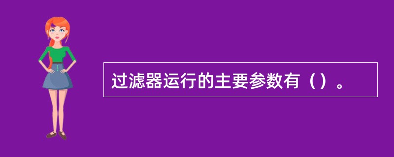 过滤器运行的主要参数有（）。