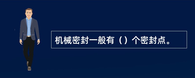 机械密封一般有（）个密封点。