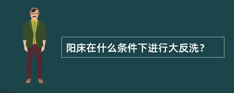 阳床在什么条件下进行大反洗？