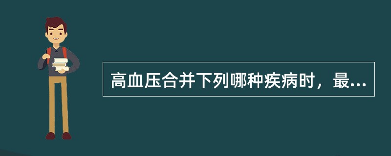 高血压合并下列哪种疾病时，最适合用β受体阻滞剂治疗？（）