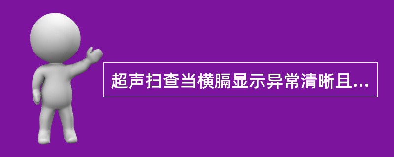 超声扫查当横膈显示异常清晰且活动时提示有（）