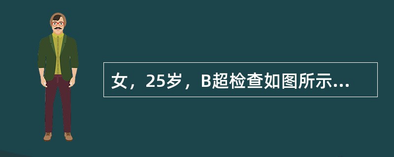 女，25岁，B超检查如图所示，最可能的诊断为（）