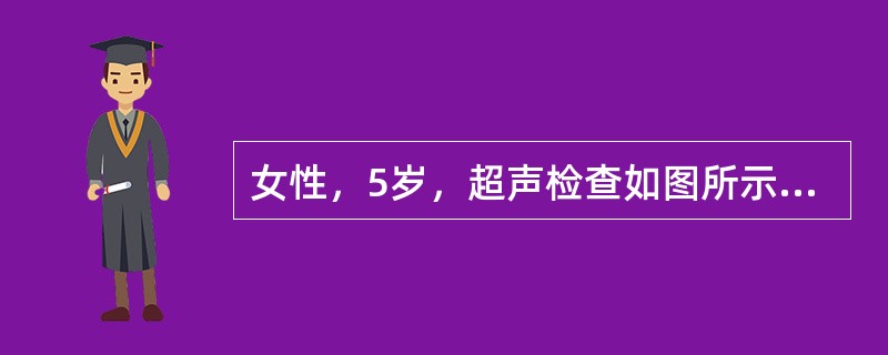 女性，5岁，超声检查如图所示，最可能的诊断是（）