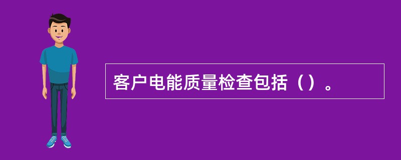 客户电能质量检查包括（）。