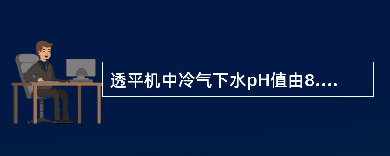 透平机中冷气下水pH值由8.5剧降至6.5，肯定中冷器漏了。
