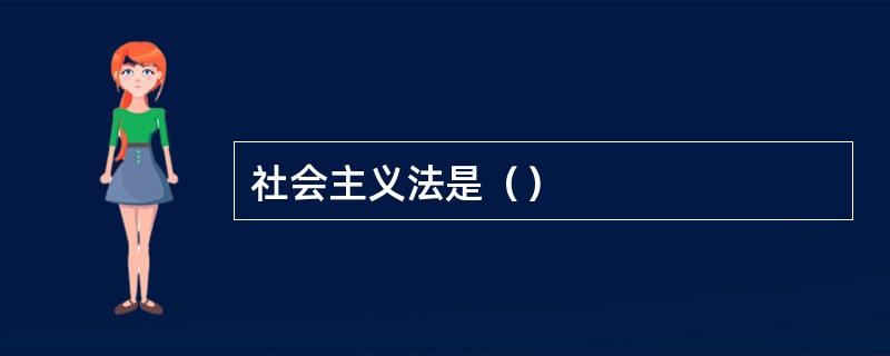 社会主义法是（）