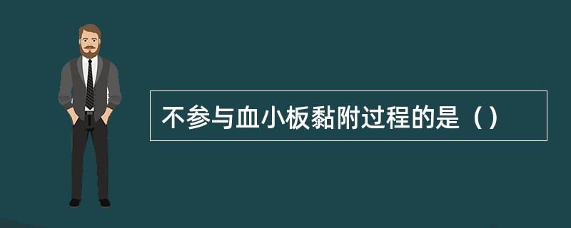 不参与血小板黏附过程的是（）