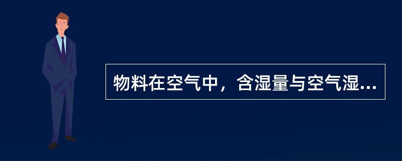 物料在空气中，含湿量与空气湿度不同时，水分进行转移，最终空气和物料的湿分达到平衡