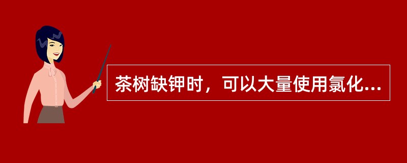 茶树缺钾时，可以大量使用氯化钾等肥料。