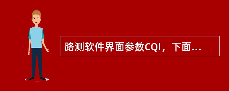 路测软件界面参数CQI，下面表述正确的是（）。