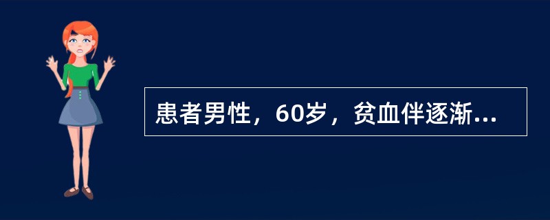 患者男性，60岁，贫血伴逐渐加剧的腰痛半年余，肝、脾不大，Hb85g/L，白细胞