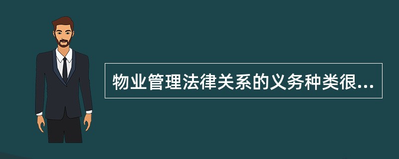 物业管理法律关系的义务种类很多，根据义务与义务主体间的关系可分为（）。