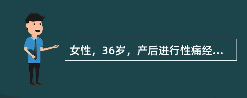 女性，36岁，产后进行性痛经2年，妇科检查：子宫正常大小，中位，活动差，双侧宫骶