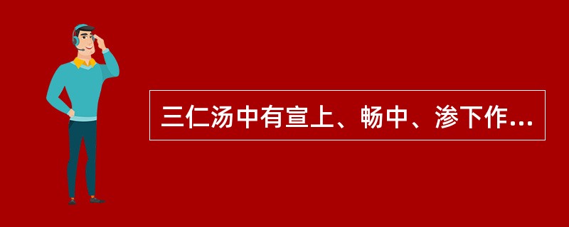 三仁汤中有宣上、畅中、渗下作用的代表药物是（）