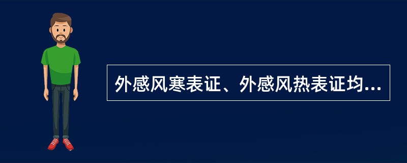 外感风寒表证、外感风热表证均可使用的药组是（）