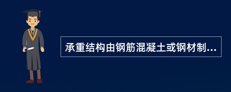 承重结构由钢筋混凝土或钢材制作的梁、板、柱形成的骨架承担，墙体只起围护和分割作用