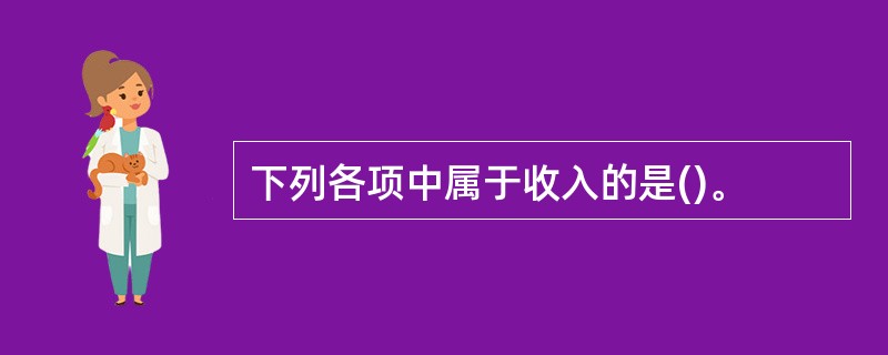 下列各项中属于收入的是()。