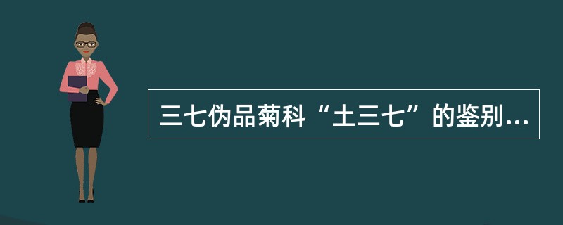 三七伪品菊科“土三七”的鉴别特征有