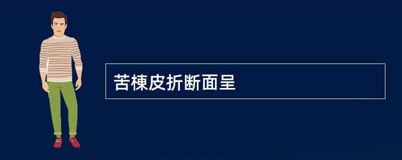 苦棟皮折断面呈