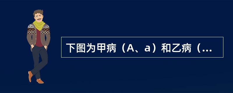 下图为甲病（A、a）和乙病（B、b）的遗传系谱图，其中乙病为伴性遗传病。请回答下