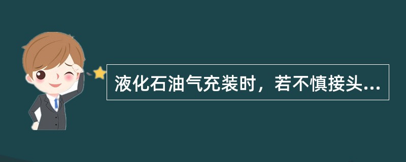 液化石油气充装时，若不慎接头部份的液体泄漏出来喷到操作人员手上，会对操作人员造成