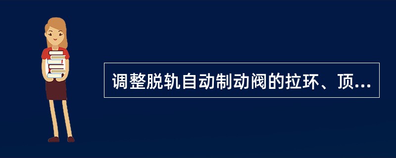 调整脱轨自动制动阀的拉环、顶梁与车轴的间隙值需在（）上进行。