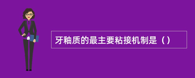 牙釉质的最主要粘接机制是（）