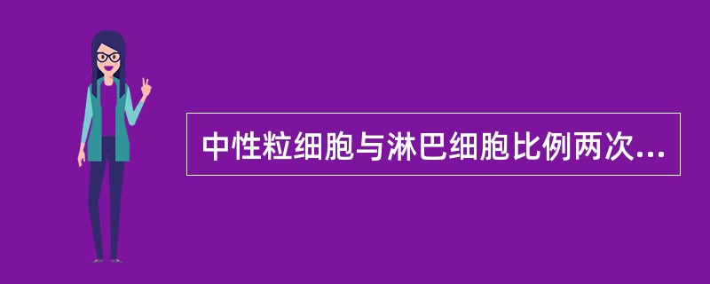 中性粒细胞与淋巴细胞比例两次相等的年龄是（）。