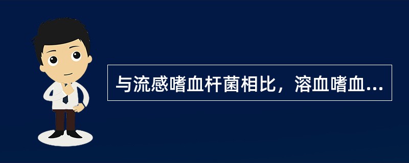 与流感嗜血杆菌相比，溶血嗜血杆菌的培养有何种不同特征（）