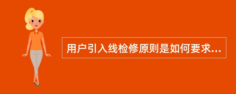 用户引入线检修原则是如何要求的？