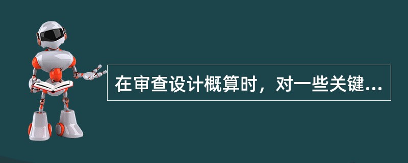 在审查设计概算时，对一些关键设备、设施、重要装置等难以核算的较大投资进行多方核对