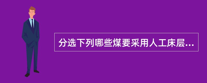 分选下列哪些煤要采用人工床层。（）